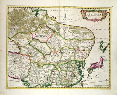 Map of Mongolia showing part of Russia, Japan and China, c.1680, by Frederick de Wit by Unbekannt Unbekannt