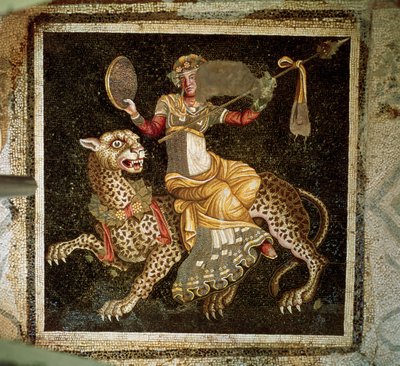 Mosaic of Dionysus riding a Leopard, c.180 AD by Unbekannt Unbekannt