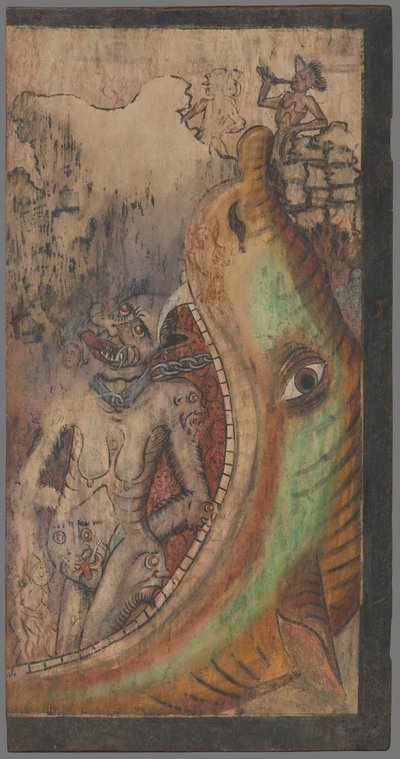 Nativity, Adoration of the Magi, Visitation and St. Christopher with Jesus by Unbekannt Unbekannt