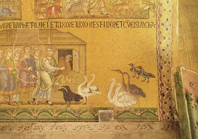 Noah Taking the Animals into the Ark, Mosaic in the Vestibule of San Marco, Venice by Unbekannt Unbekannt