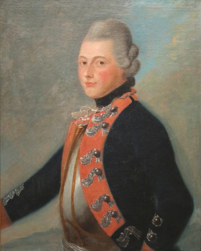 Officer of the Hessian Regiment Erb Prinz, 1776 by Unbekannt Unbekannt