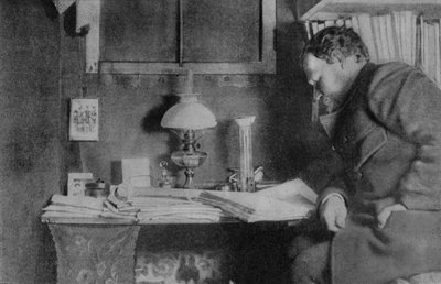 Otto Nordenskjöld at his desk, Snow Hill, Antarctica by Unbekannt Unbekannt