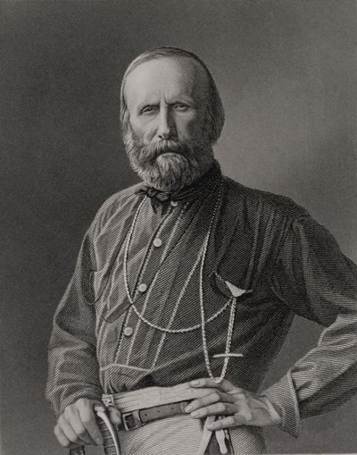 Portrait of Giuseppe Garibaldi (1807-82) engraved by William Holl from a photograph, pub. by William Mackenzie by Unbekannt Unbekannt
