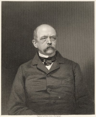 Portrait of Otto von Bismarck engraved by William Holl from a photograph, pub. by William Mackenzie by Unbekannt Unbekannt