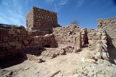 Remains of the fortress palace, built by Herod the Great by Unbekannt Unbekannt