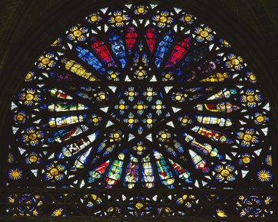 Star of David window at the Abbey church of Saint-Ouen, c.1440 by Unbekannt Unbekannt