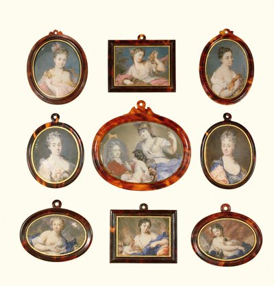 Selection of miniatures by Rosalba Carriera and Cornelius Hozer by Unbekannt Unbekannt