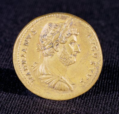 Sestertius of Hadrian from Newcastle Upon Tyne, 132 A.D. Shows bust of Hadrian as a victorious commander by Unbekannt Unbekannt