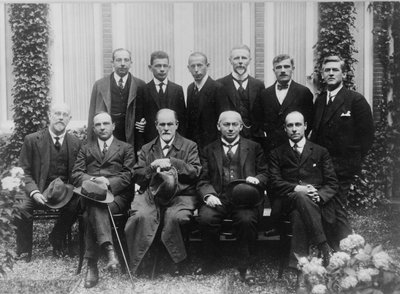 Sigmund Freud with Colleagues at a Psychoanalytic Congress in The Hague, 1920 by Unbekannt Unbekannt
