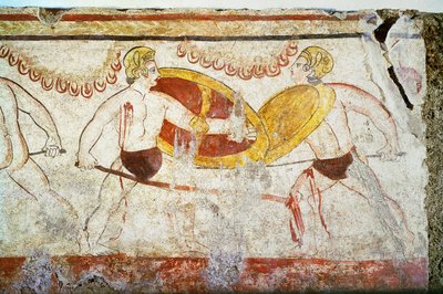 The Battle of the Gladiators (Detail), c.3rd Century BC by Unbekannt Unbekannt