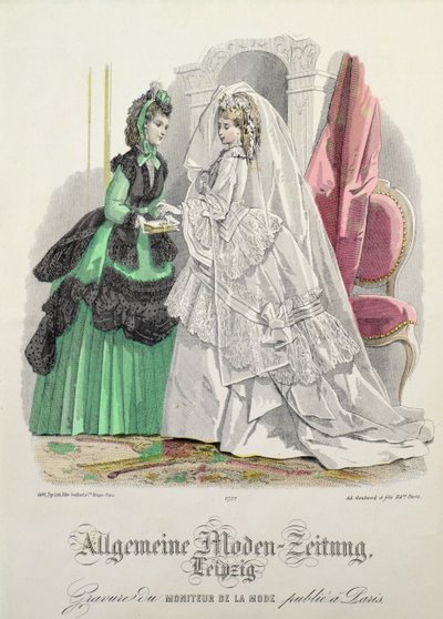 The Bride, German Fashions from Leipzig from Moniteur de la Mode by Unbekannt Unbekannt