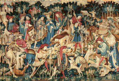 The Devonshire Hunting Tapestries, Boar and Bear Hunt, probably Arras, 1425-50 by Unbekannt Unbekannt