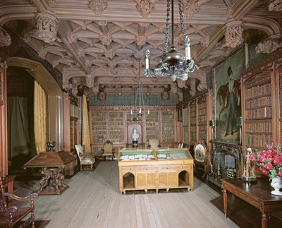 The Library, Abbotsford House, Melrose, Rebuilt c.1822 by Unbekannt Unbekannt