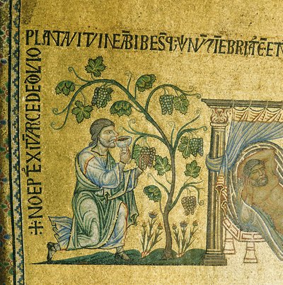 The Story of Noah, Mosaic from the 2nd Vault of the Atrium in San Marco Basilica, Venice by Unbekannt Unbekannt