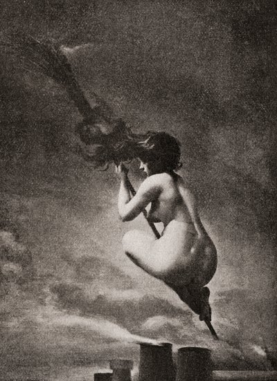 The Witch on Her Broomstick (after a work by L.R. Falero) by Unbekannt Unbekannt