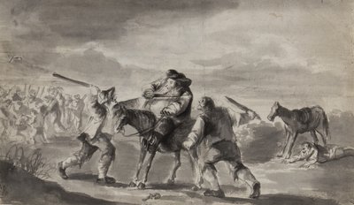 Traveller assaulted, possibly Samuel Butler’s Hudibras, c.1790 by Unbekannt Unbekannt