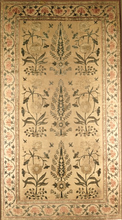 Velvet floor spread, Moghul, Shah Jahan period, 1628-58 by Unbekannt Unbekannt
