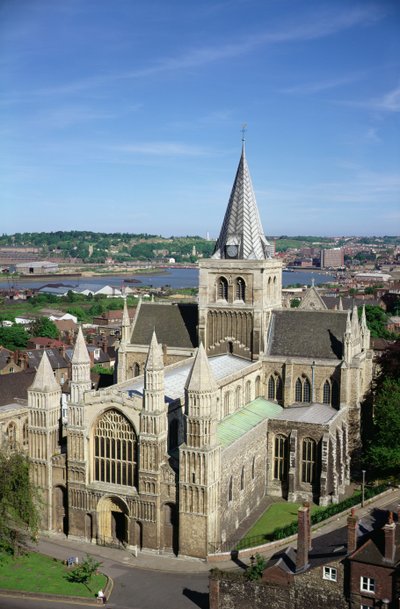 View of Rochester Cathedral from the Castle by Unbekannt Unbekannt