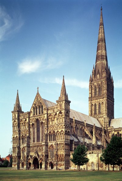 View of Salisbury Cathedral from the South West, 1220-58 by Unbekannt Unbekannt