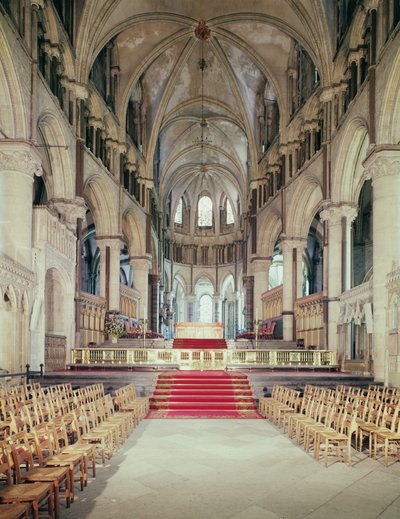 View of the choir, Canterbury Cathedral, built 1098-1130 by Unbekannt Unbekannt