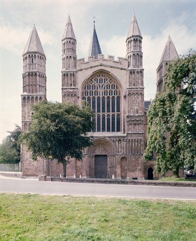 View of the West Front of Rochester Cathedral, Built c.1150 by Unbekannt Unbekannt