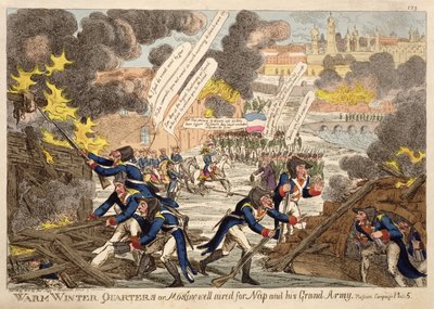 Warm Winter Quarters or Moscow well-aired for Napoleon and his Grand Army by Williams, from a series entitled the Russian Campaign May 1813 by Unbekannt Unbekannt