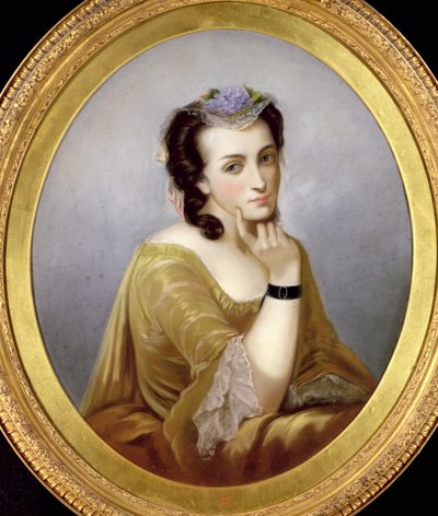 Woman in a Watteau Dress, c.1870 by Unbekannt Unbekannt