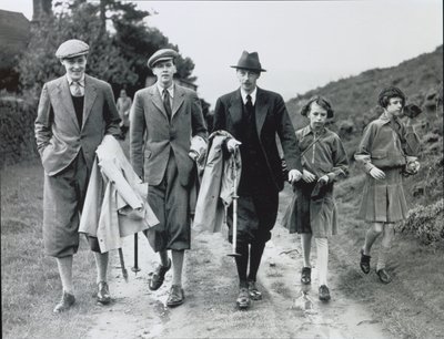 10th Duke with his four children, Billy, Andrew, Anne and Elizabeth at Bolton Abbey by William M. Timlin