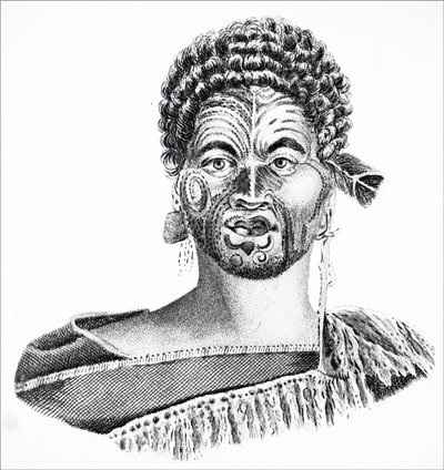 A Maori Chieftain by Unbekannt