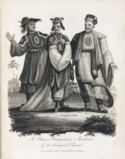 A Prince, a Princess, and a Mandarin of the aboriginal Chinese by Unbekannt