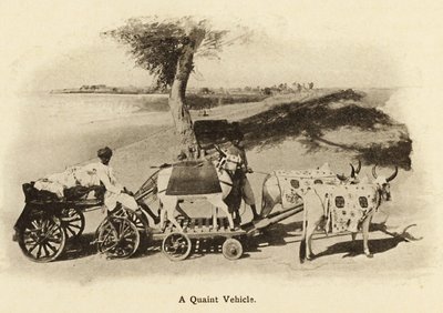 A Quaint Vehicle Such bullock carts are now lost in antiquity by Unbekannter Künstler