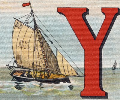 A Yacht (Engraving in "Alphabet de ma petite fille") by Unbekannt