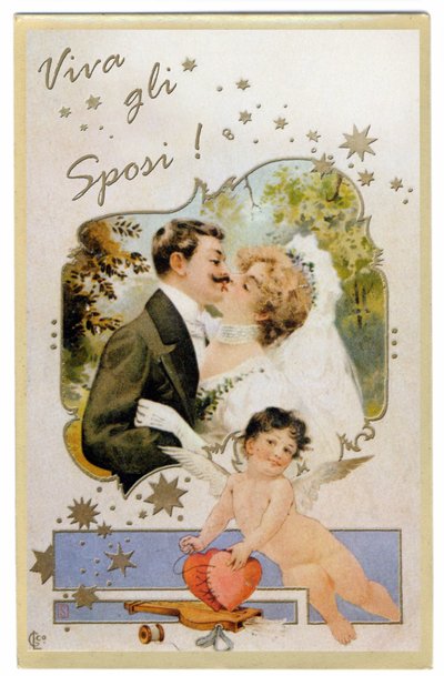 A Couple of Newlyweds Kissing, 