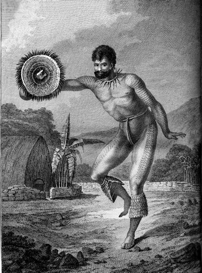 A native dancer from Sandwich islands by Unbekannter Künstler