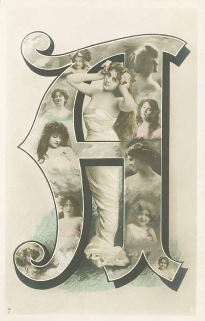 A: photo-portrait of a woman standing in a long white drape by Unbekannt