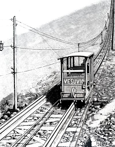 A Side Elevation of the Car on the Vesuvius Funicular Railway by Unbekannt