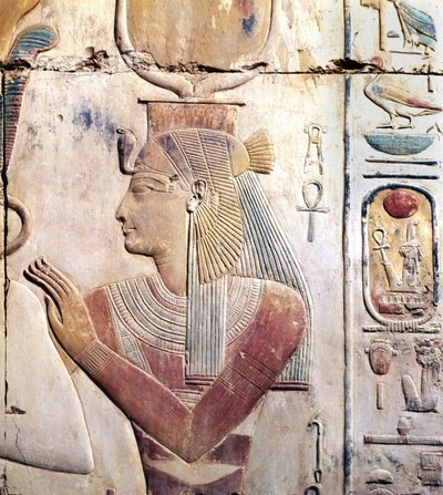 Abydos in Egypt: Osiriac Temple of Sethi (Seti) I, The Goddess Isis by Leopold Blonder