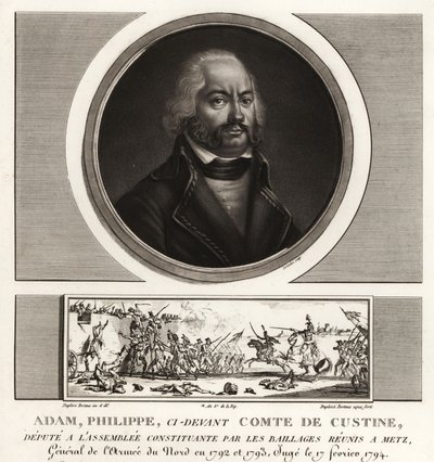 Adam Philippe, Comte de Custine, French Revolutionary general, executed for treason 1793 by Unbekannt