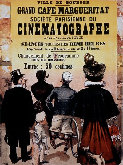Advertisement for Cinematograph in Bourges, France, c. 1895 by Unbekannt