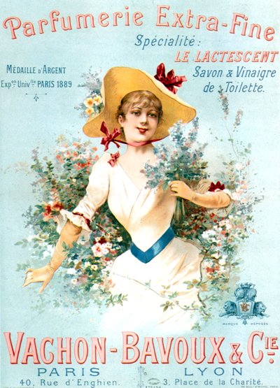 Advertising poster for Vachon Bavoux perfumes c. 1891 by Unbekannter Künstler