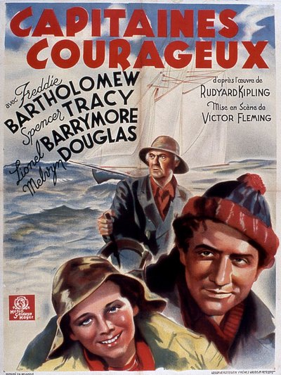 Poster of the film Captains Courageous by Victor Fleming with Freddie Bartholomew (child) Spencer Tracy and Lionel Douglas 1937 (after Rudyard Kipling) by Unbekannt