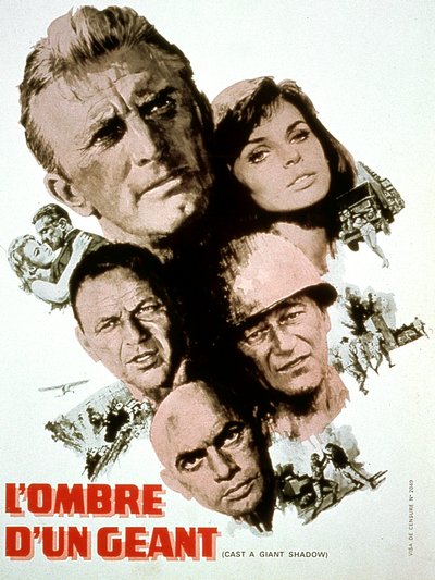 Poster of the film Cast a Giant Shadow by Melville Shavelson with Kirk Douglas, Yul Brynner, Frank Sinatra, John Wayne, and Senta Berger 1966 by Unbekannt