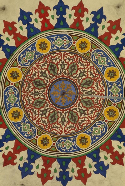 Al-Adiliyah Madrasa, Cupola, Decoration by Hippolyte Lalaise Devéria