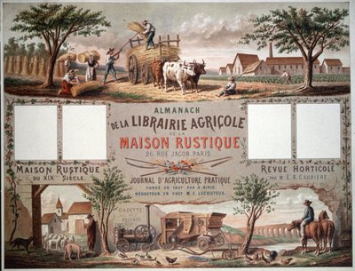 Almanac Illustrating Traditional and Modern Methods of Farming, c.1870-80 by Unbekannter Künstler