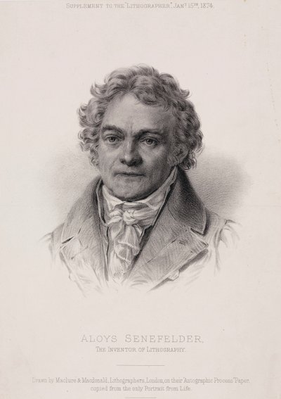 Alois Senefelder, German inventor of lithography by Unbekannt