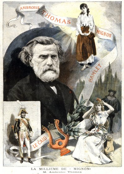 Ambroise Thomas and the 1000th performance of Mignon by Unbekannter Künstler