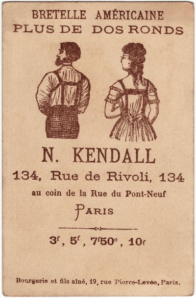 American shoulder strap plus round back, advertising for the Kendall by Unbekannter Künstler