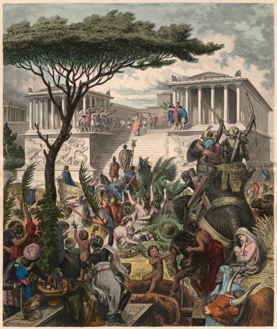 Pergamon Altar, celebration of the victory of Eumenes II over the Galatian enemies by Unbekannt