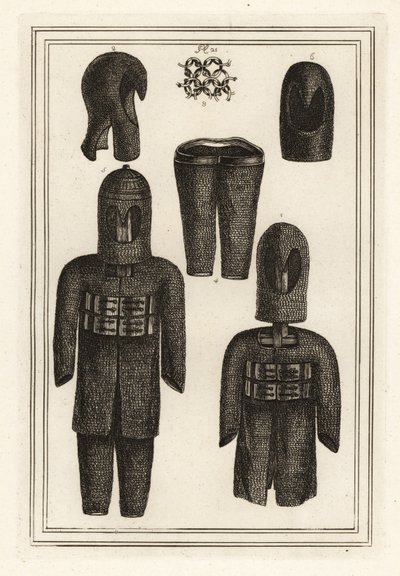 Ancient Suits of Chainmail Armour with Hoods, Coarse Linen Waistband to the Trousers by Unbekannt