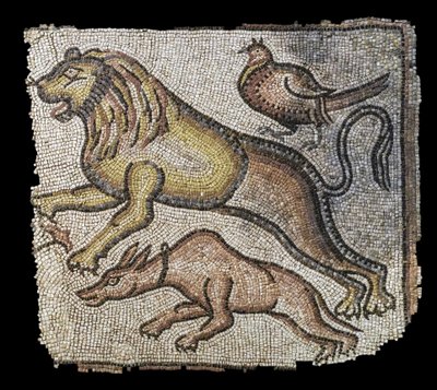Animals. Eastern Mediterranean, late 5th-6th century. Marble and limestone cubes. Louvre Museum by William M. Timlin
